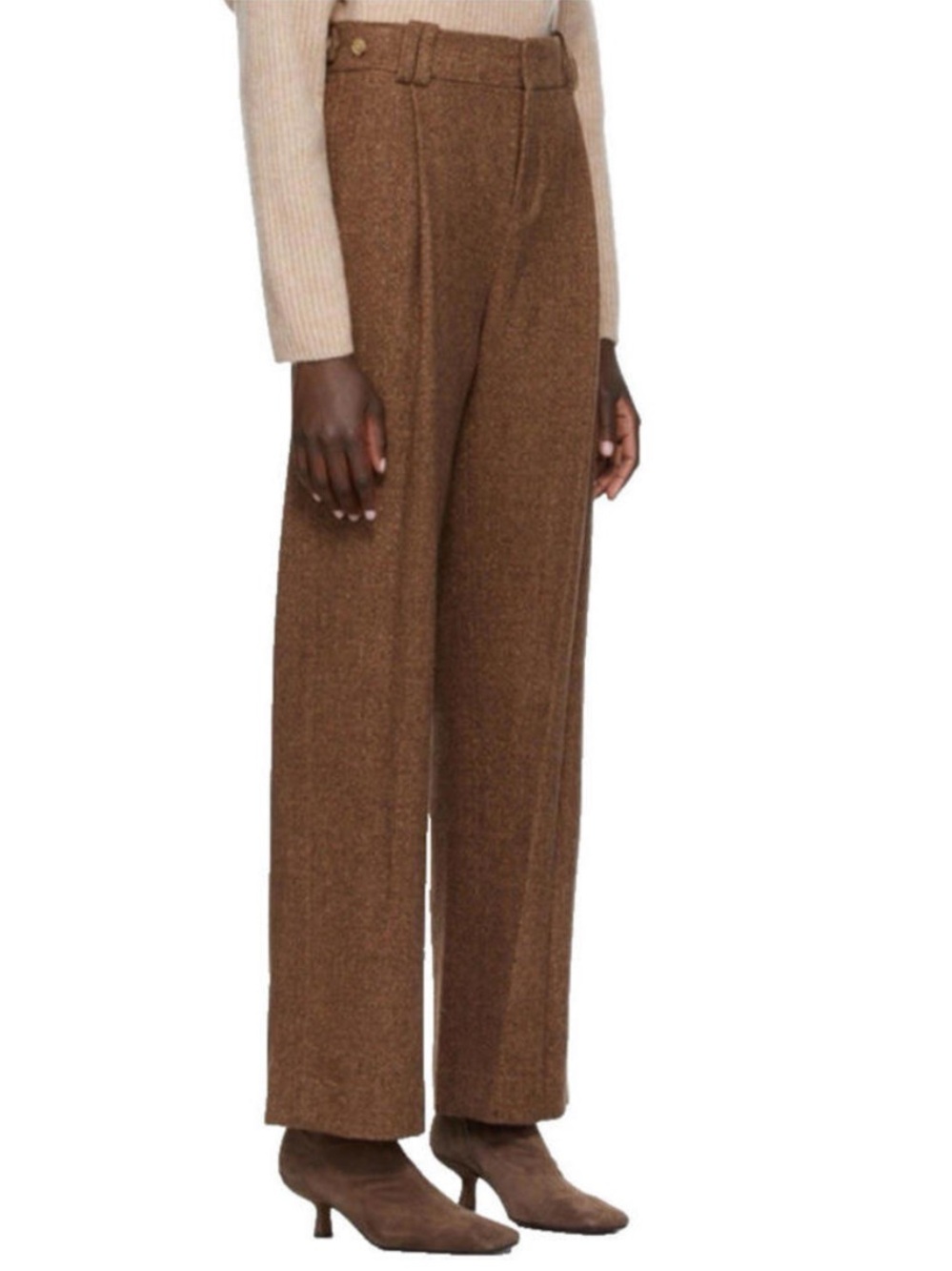 Vince Wool Cashmere High Rise Pleated Trouser Pants Womens & Wide Leg Luxury